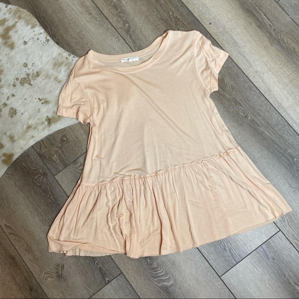 Truly madly deeply peach color soft tee